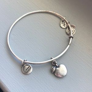 Alex and Ani Silver Finish Apple Bracelet